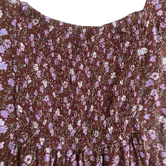 AEROPOSTALE Floral Boho Chic Fit/Flare Dress Frock Cottagecore Size XS - Picture 7 of 13